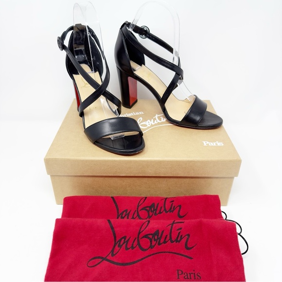 Christian Louboutin Loubi Bee 85 Sandals Heels - Picture 2 of 13